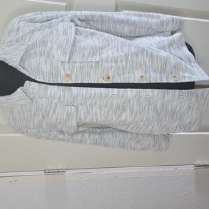 Gray Button-Up Shacket Size M